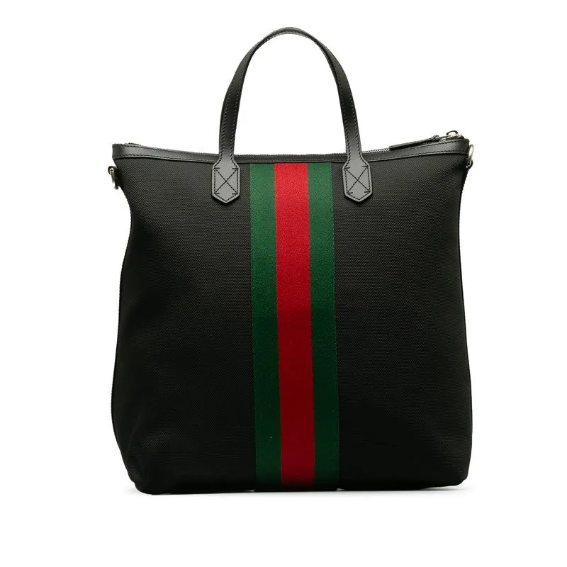 2WAY 619751 Black Multicolor Canvas Leather  GUCCI