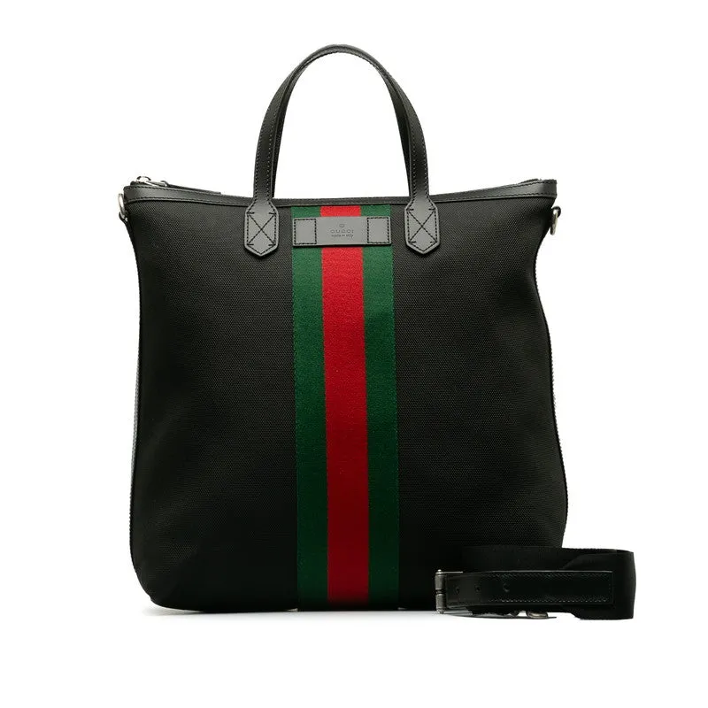 2WAY 619751 Black Multicolor Canvas Leather  GUCCI