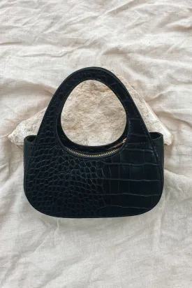 Aida Cross Body Bag Black Croc