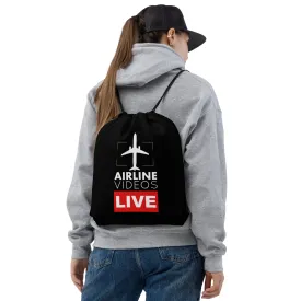 AIRLINE VIDEOS LIVE (BLACK) Drawstring bag