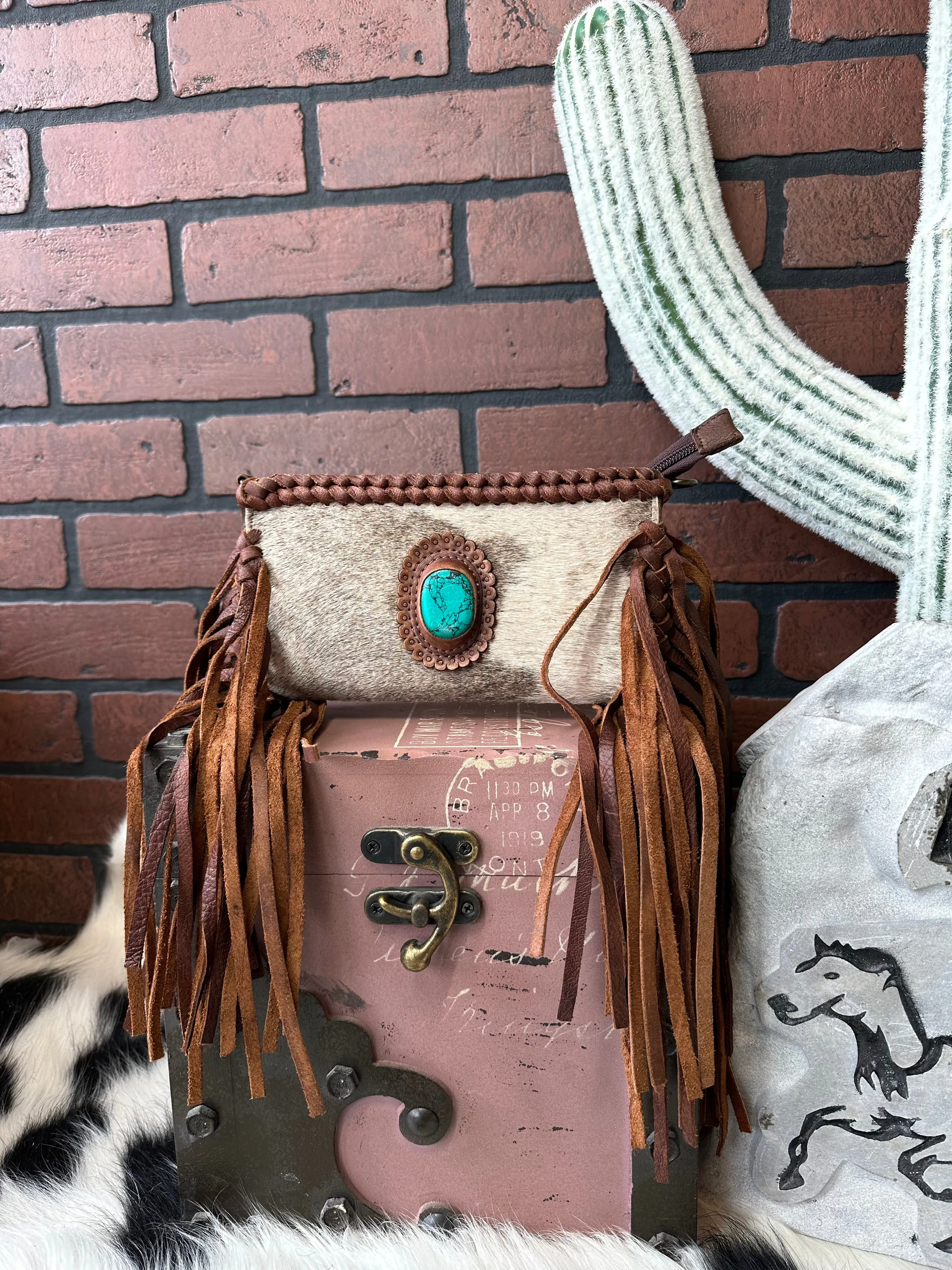 American Darling Hair On Cowhide Crossbody Purse ADBGM277C