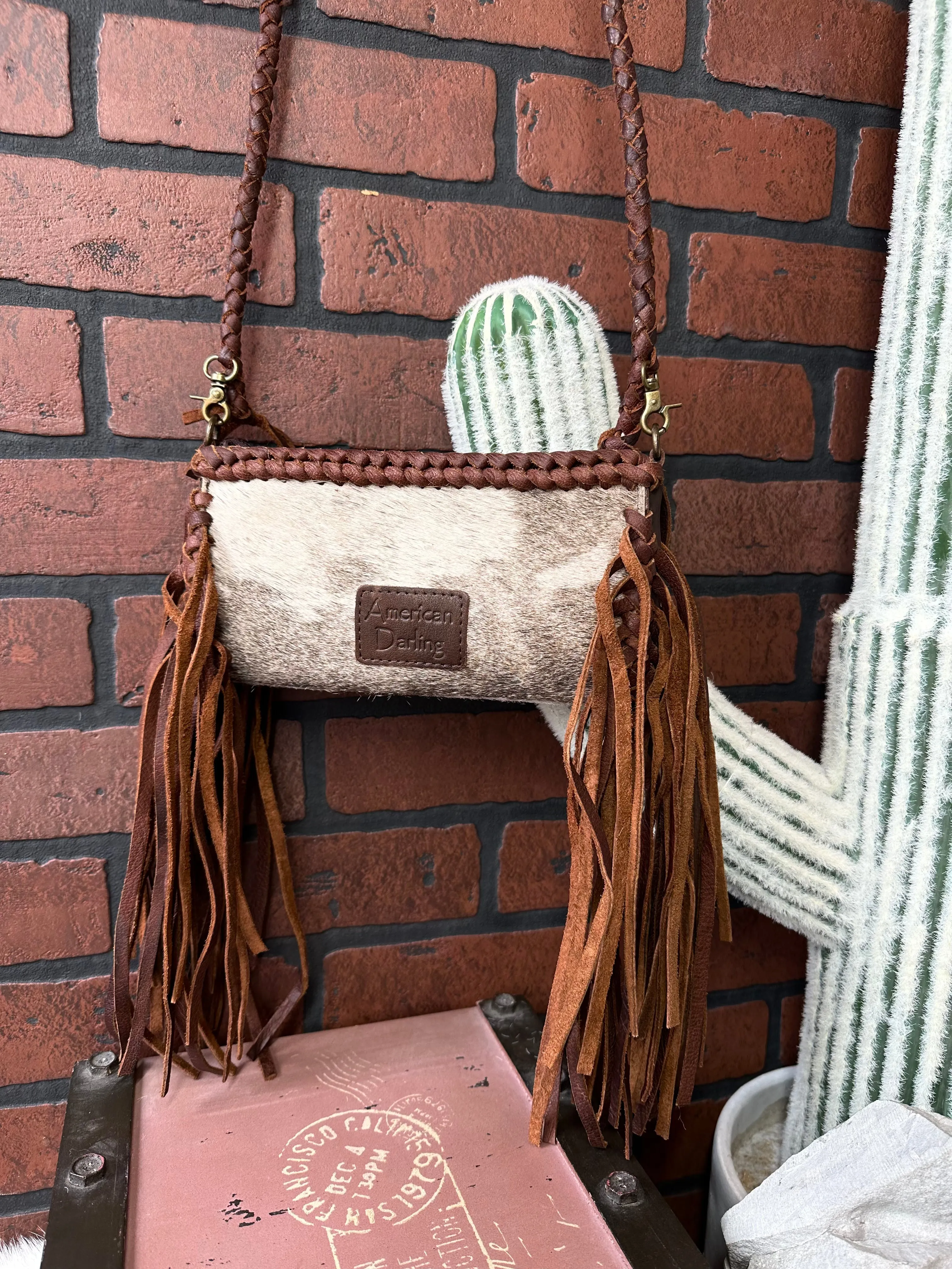 American Darling Hair On Cowhide Crossbody Purse ADBGM277C