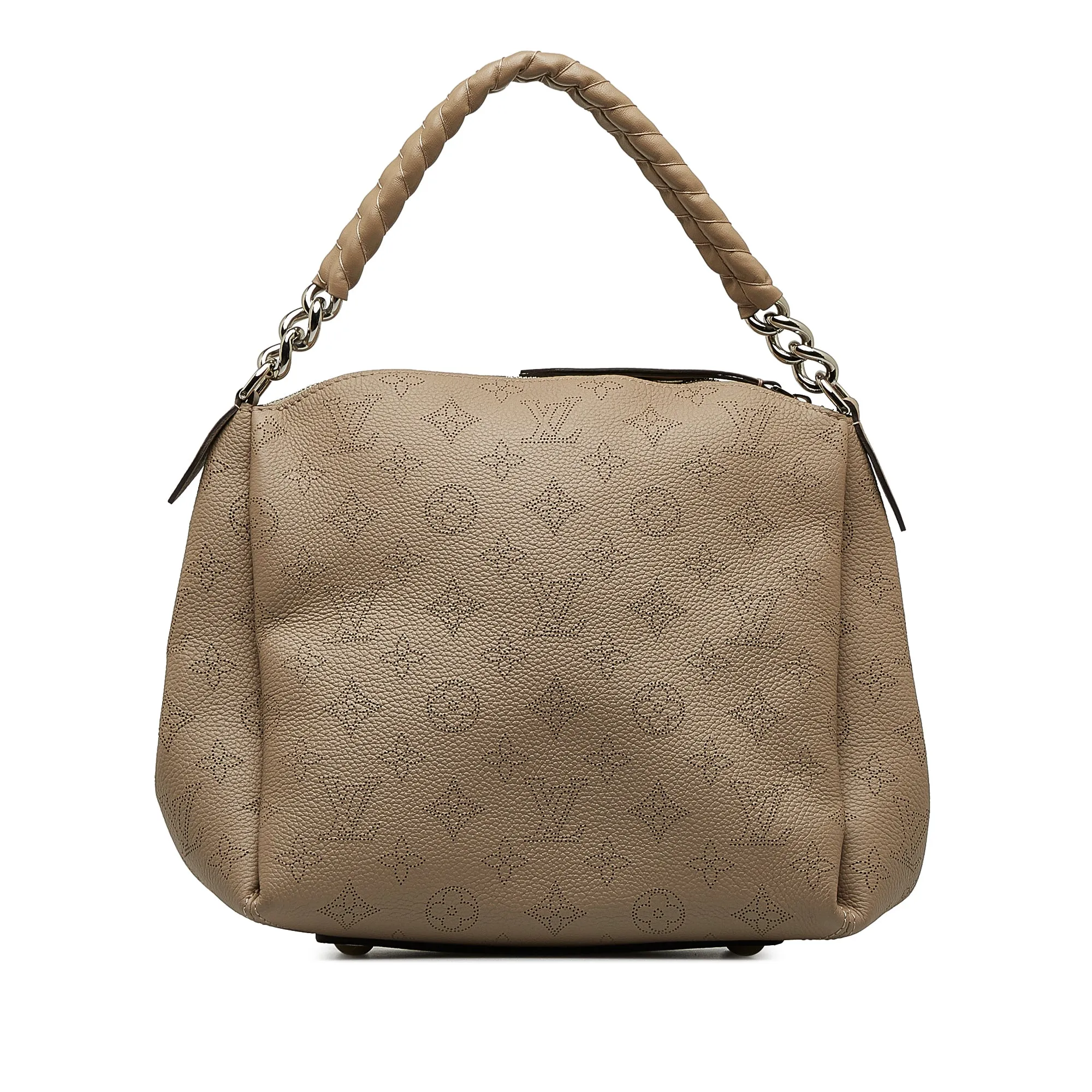 Beige Louis Vuitton Monogram Mahina Babylone Chain BB Satchel