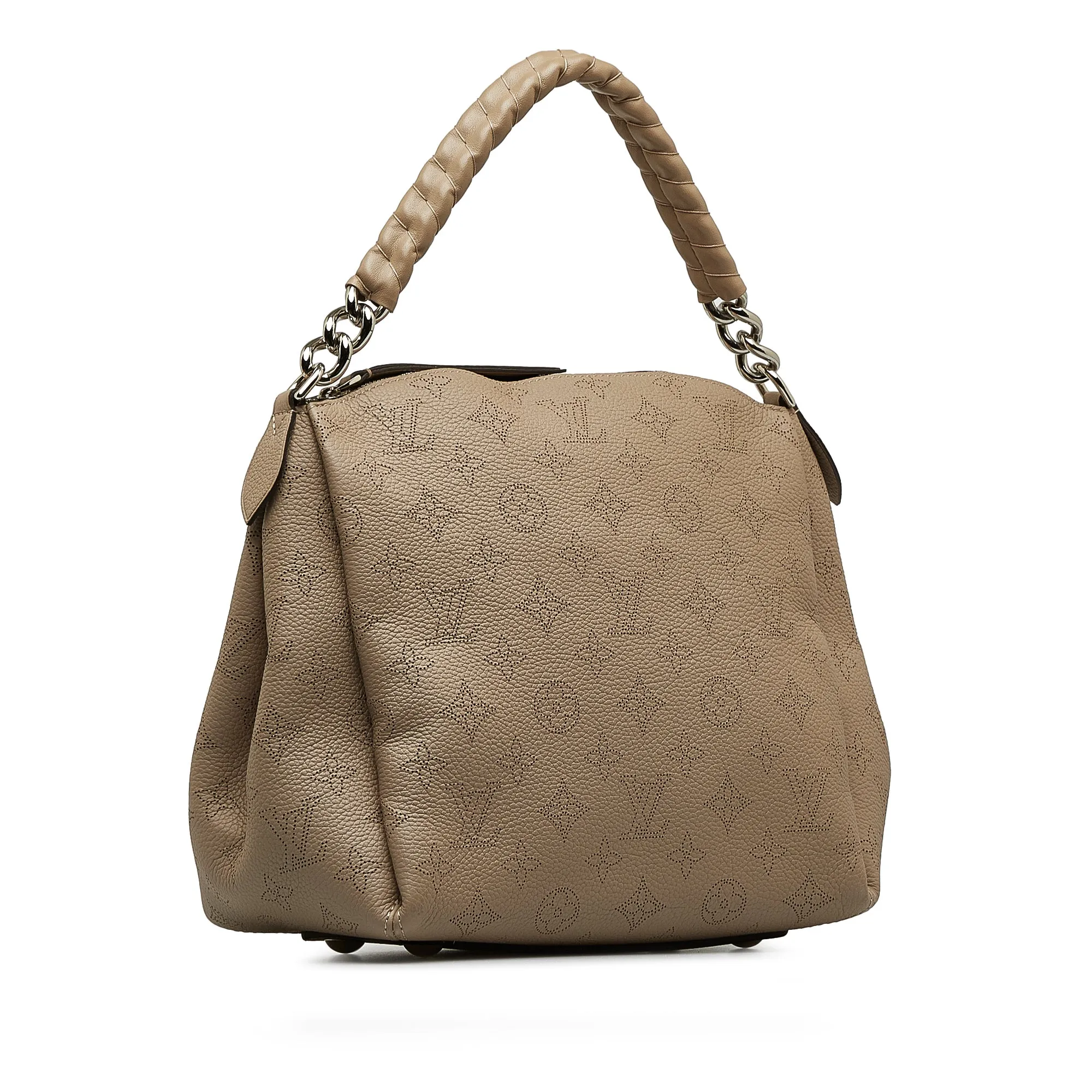 Beige Louis Vuitton Monogram Mahina Babylone Chain BB Satchel