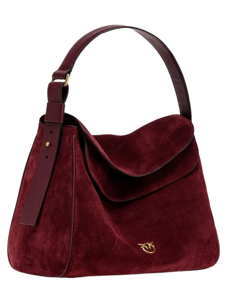 Big leaf bag hobo in suede