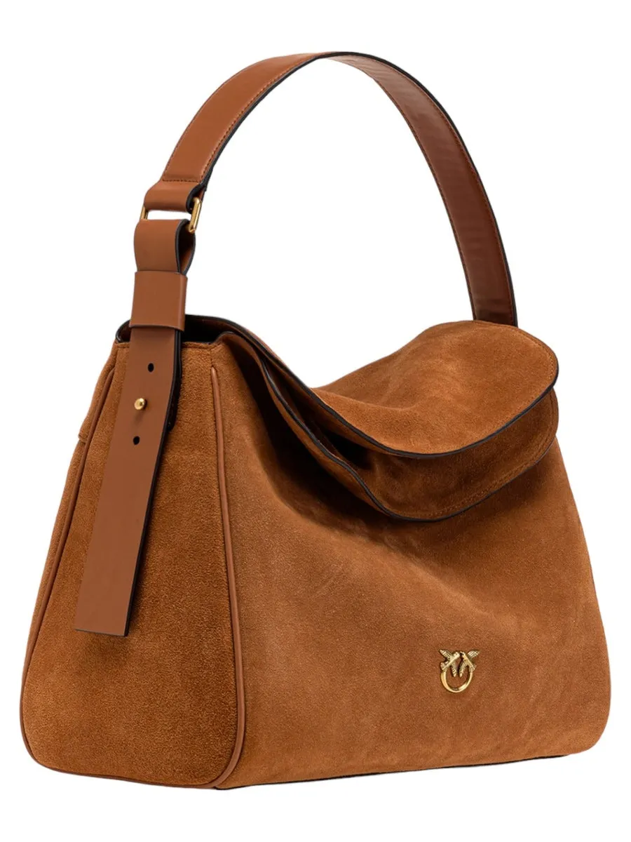 Big leaf bag hobo in suede