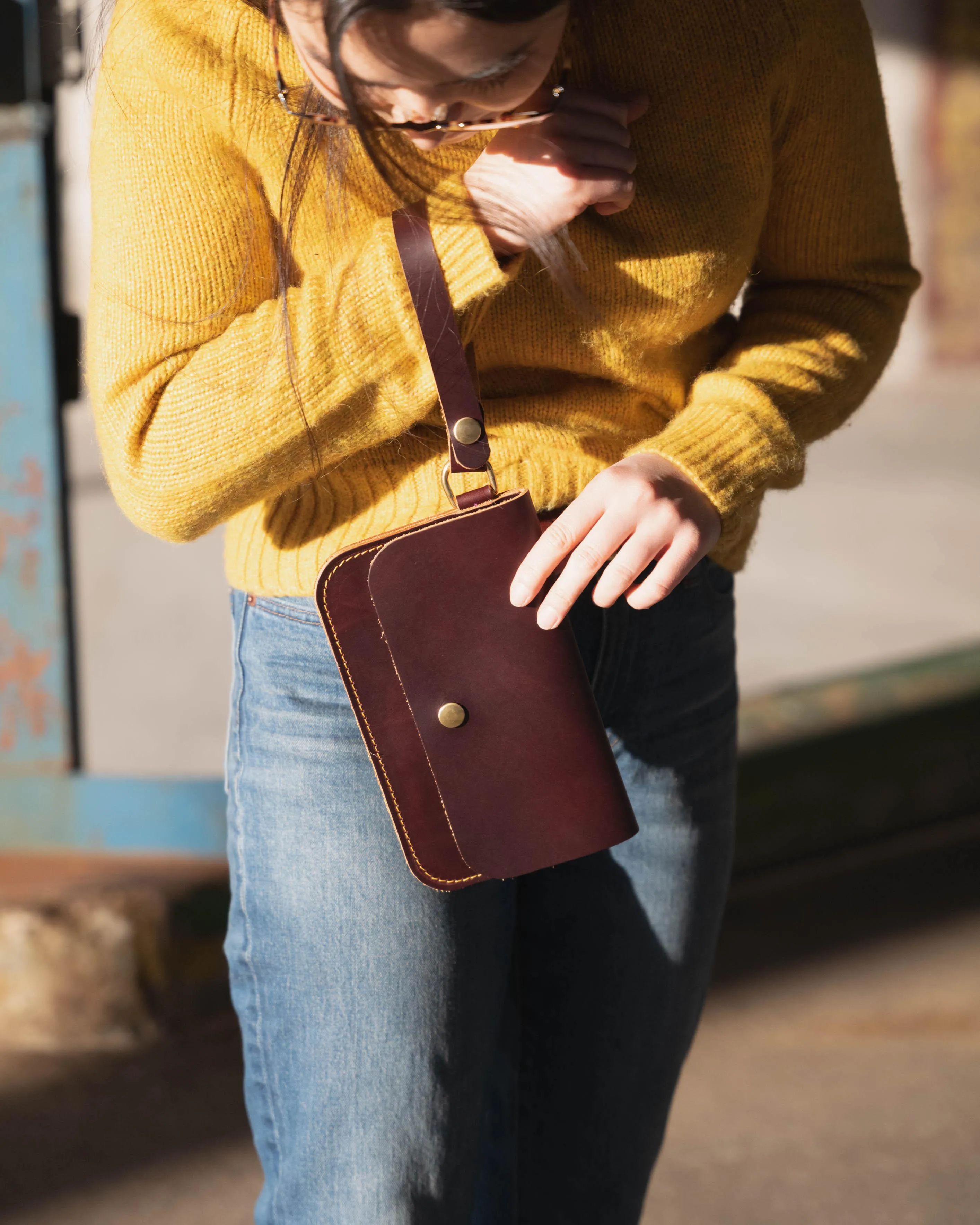 Black Cypress Wristlet Clutch