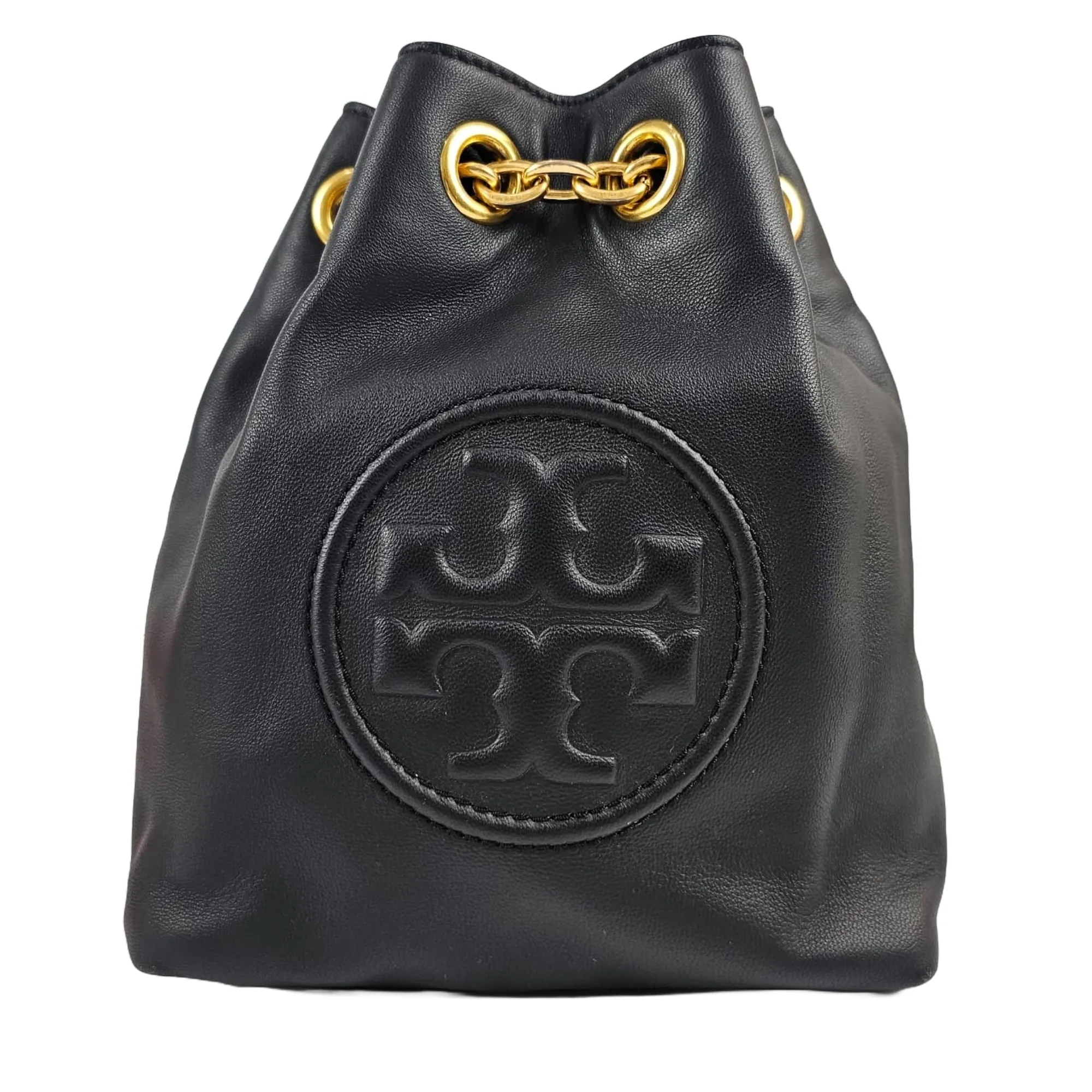 Black Fleming Drawstring Backpack