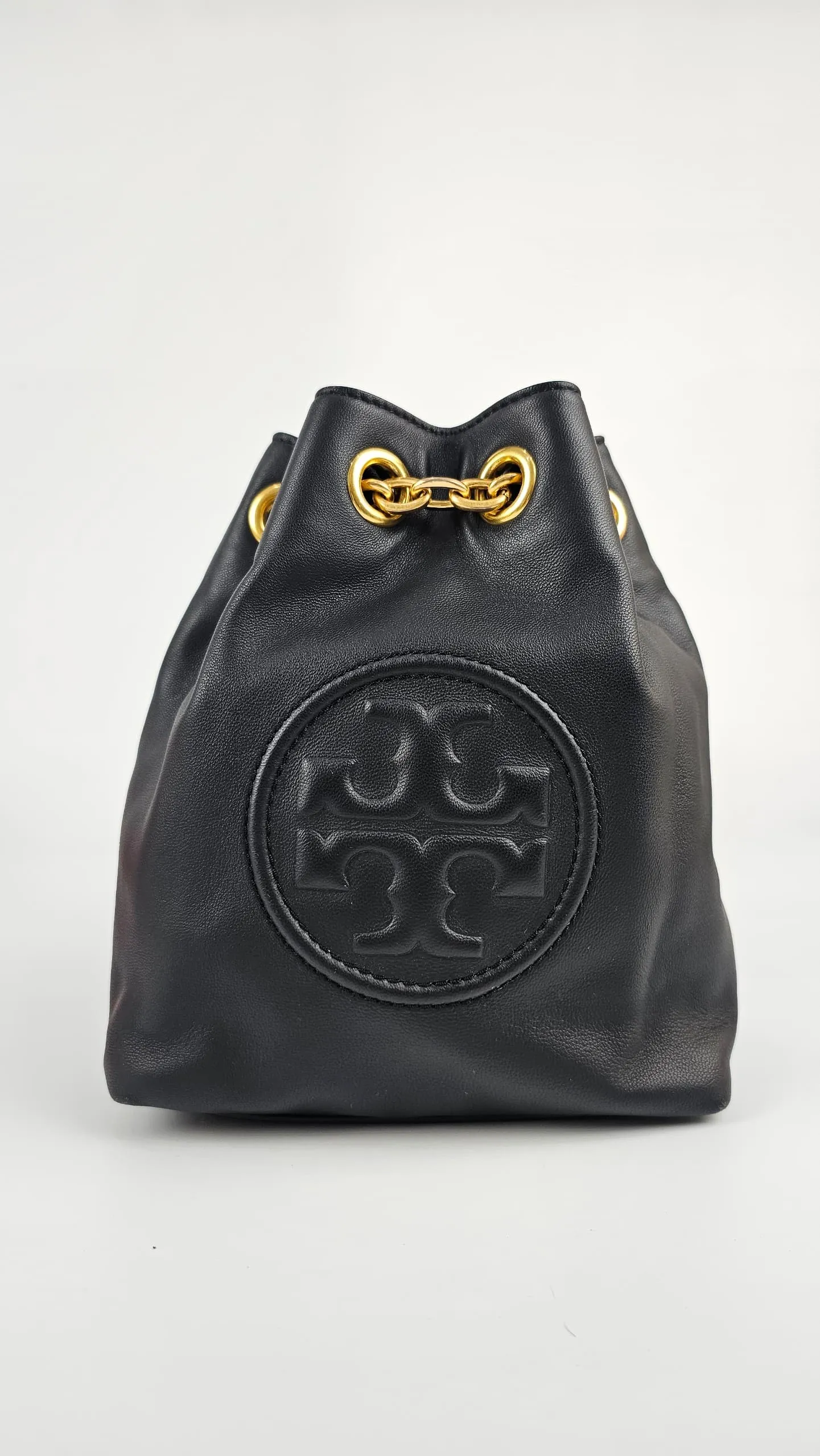 Black Fleming Drawstring Backpack