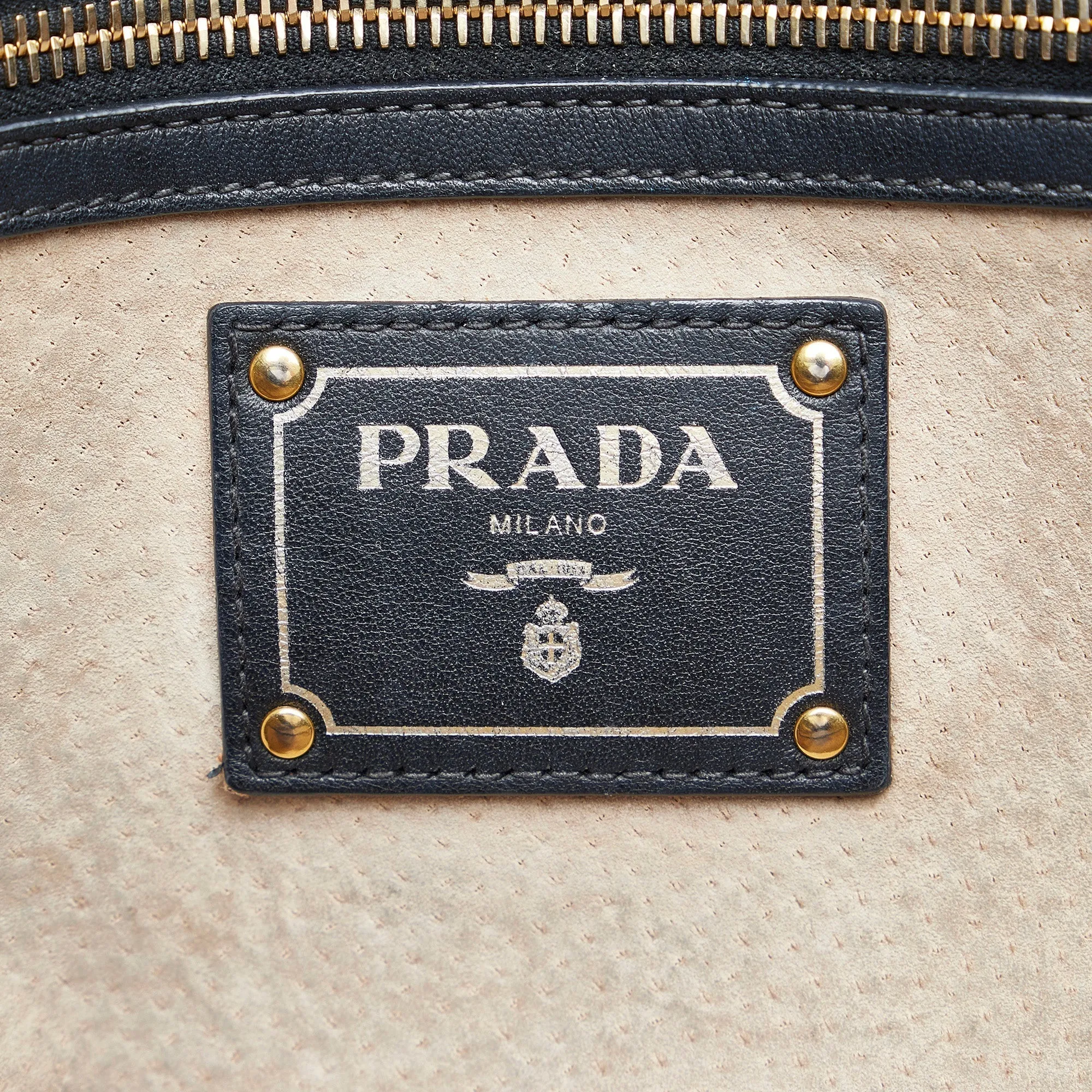 Black Prada Soft Calf Shopping Tote Satchel