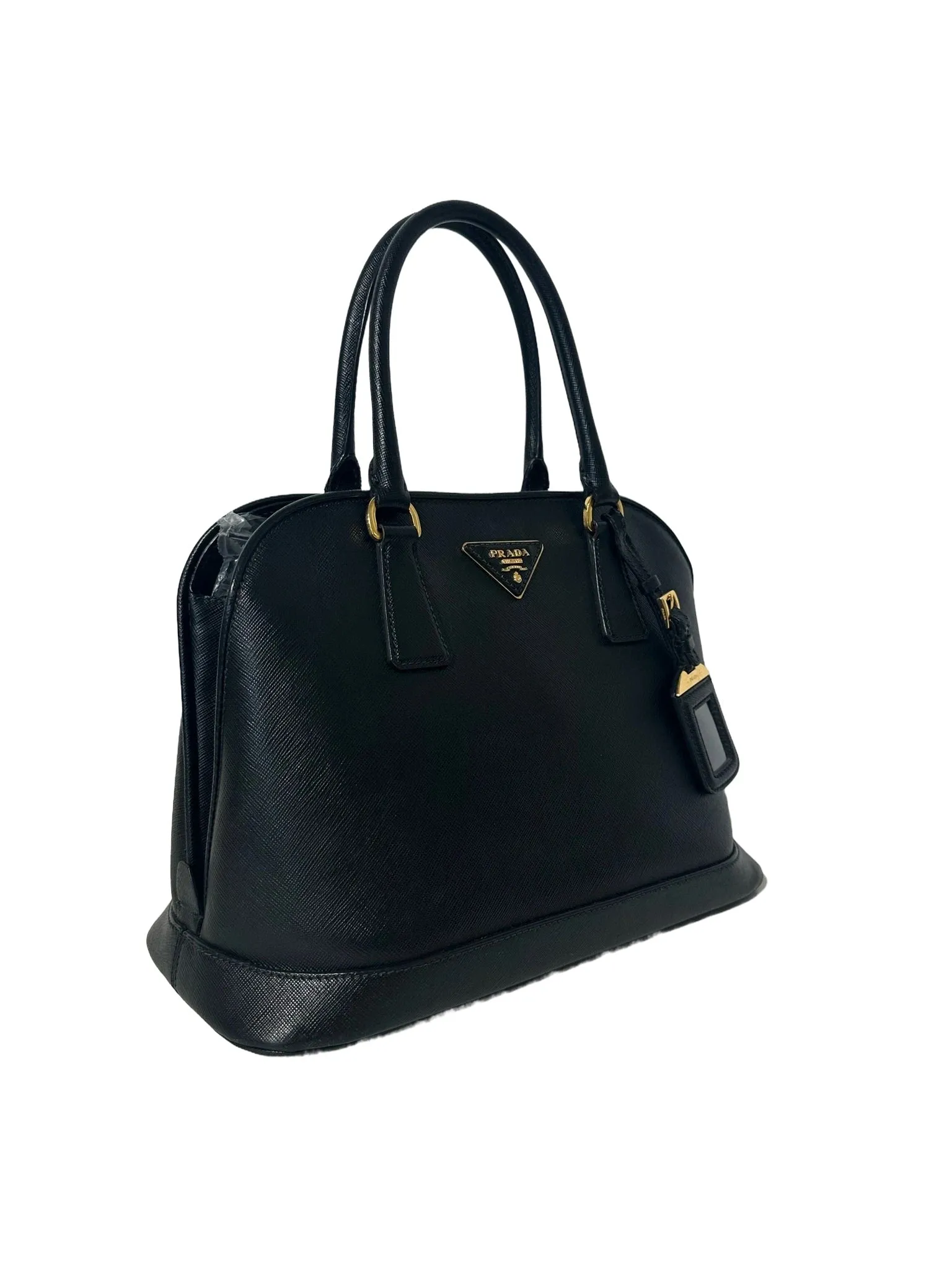 Black Saffiano Satchel