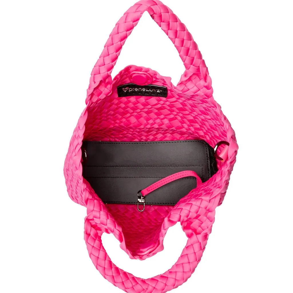 Brandon Small Woven Tote - Magenta