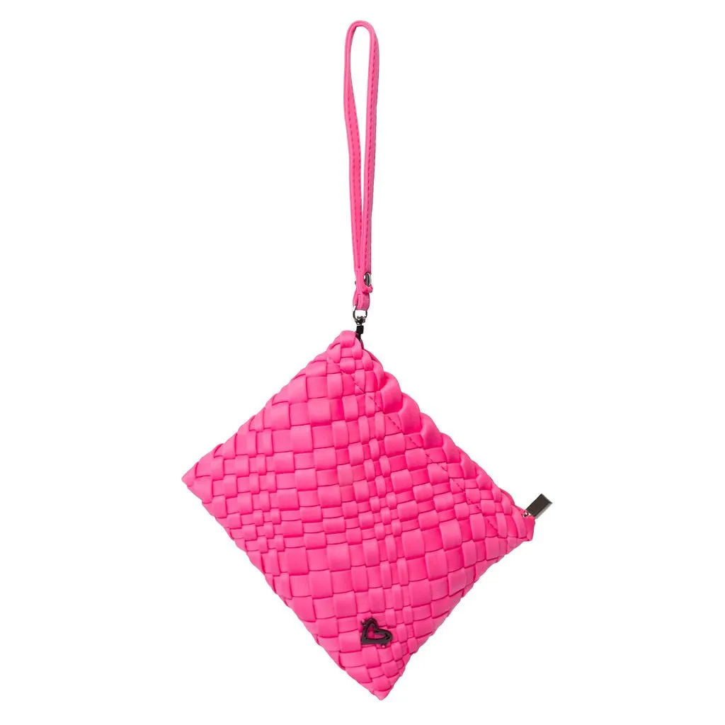 Brandon Small Woven Tote - Magenta