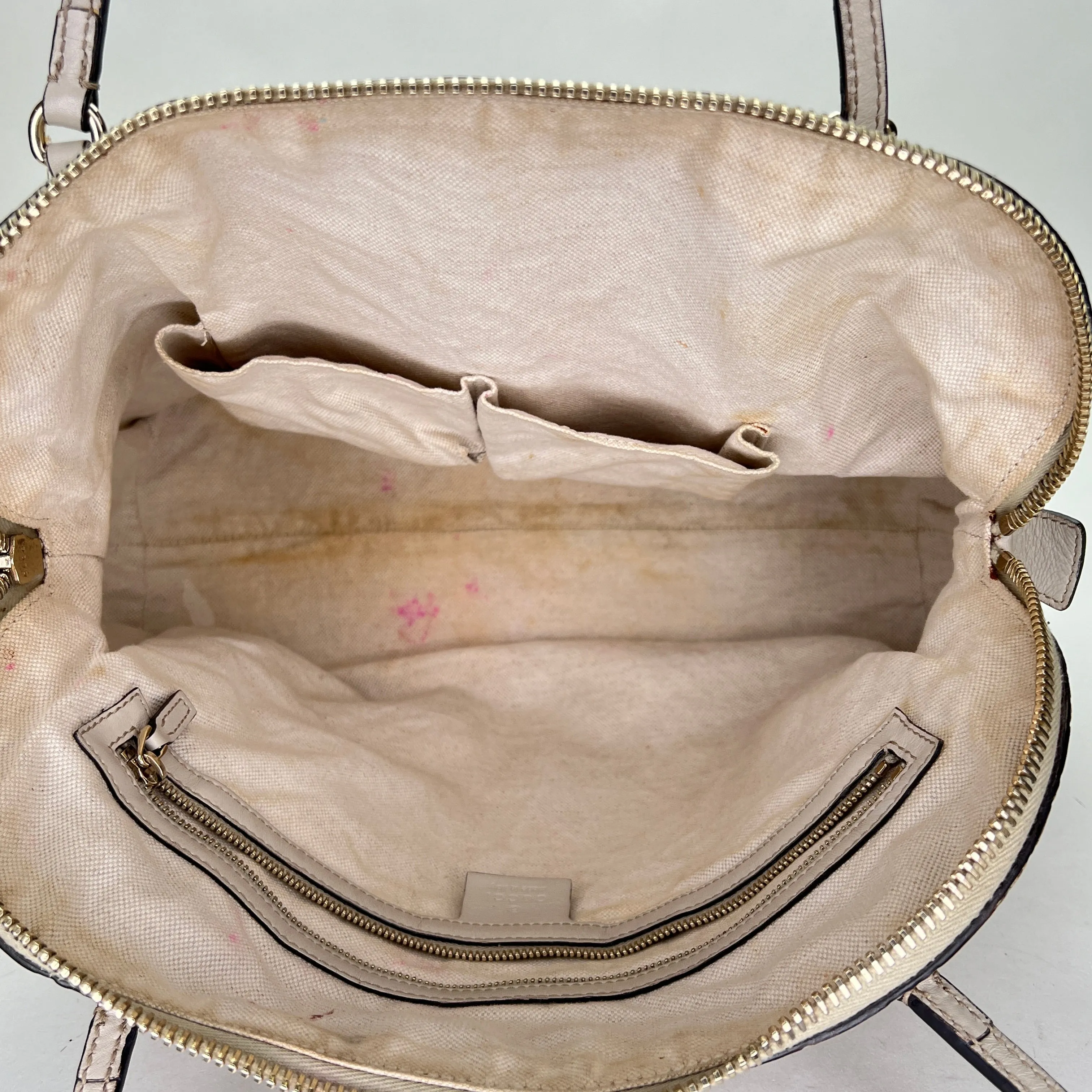 Bree Beige Shoulder Bag in Guccissima Leather, Light Gold hardware