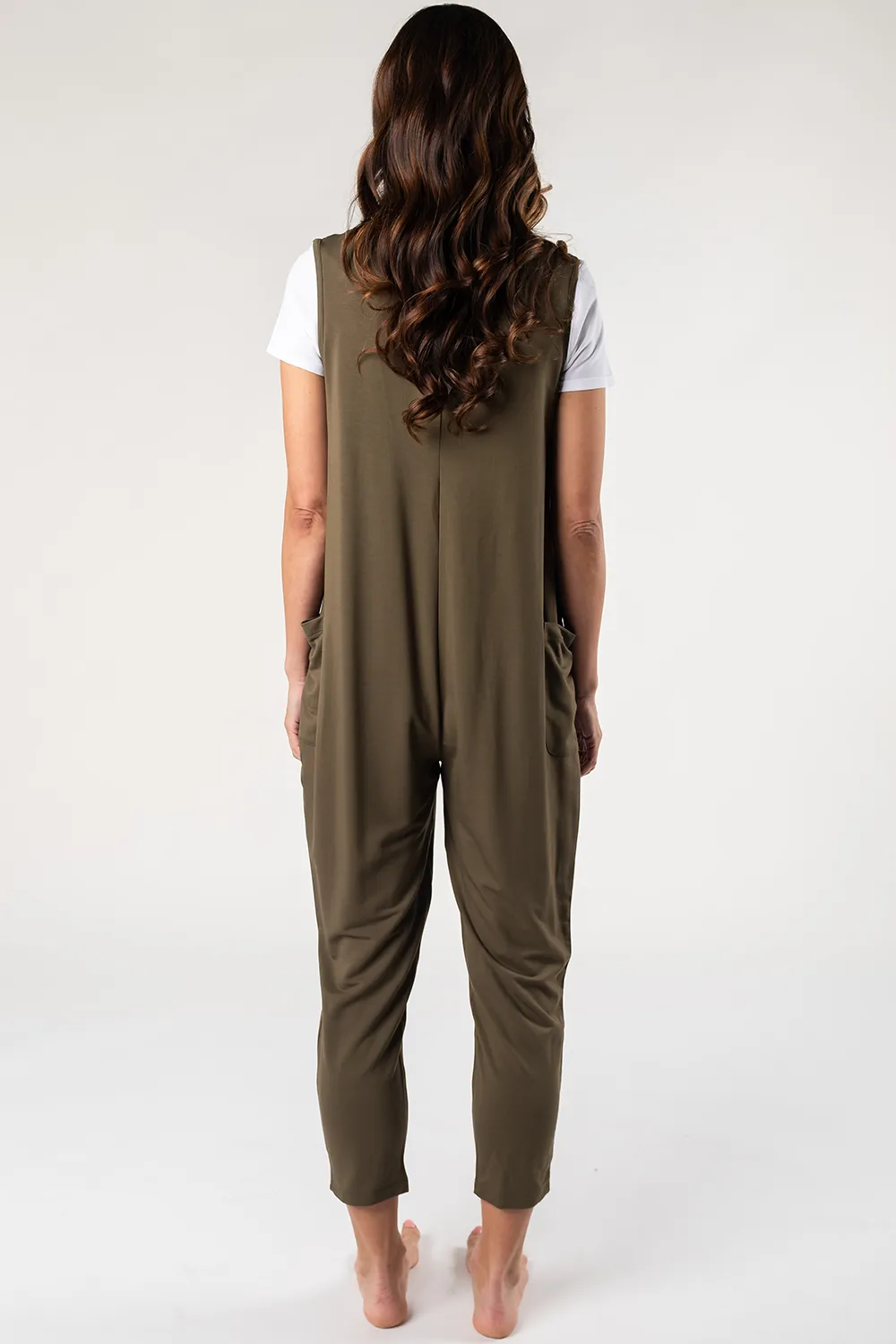 Brooke Bamboo Jumpsuit - Deep Olive