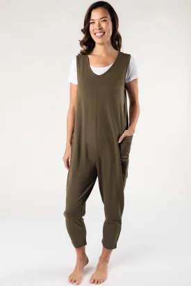 Brooke Bamboo Jumpsuit - Deep Olive