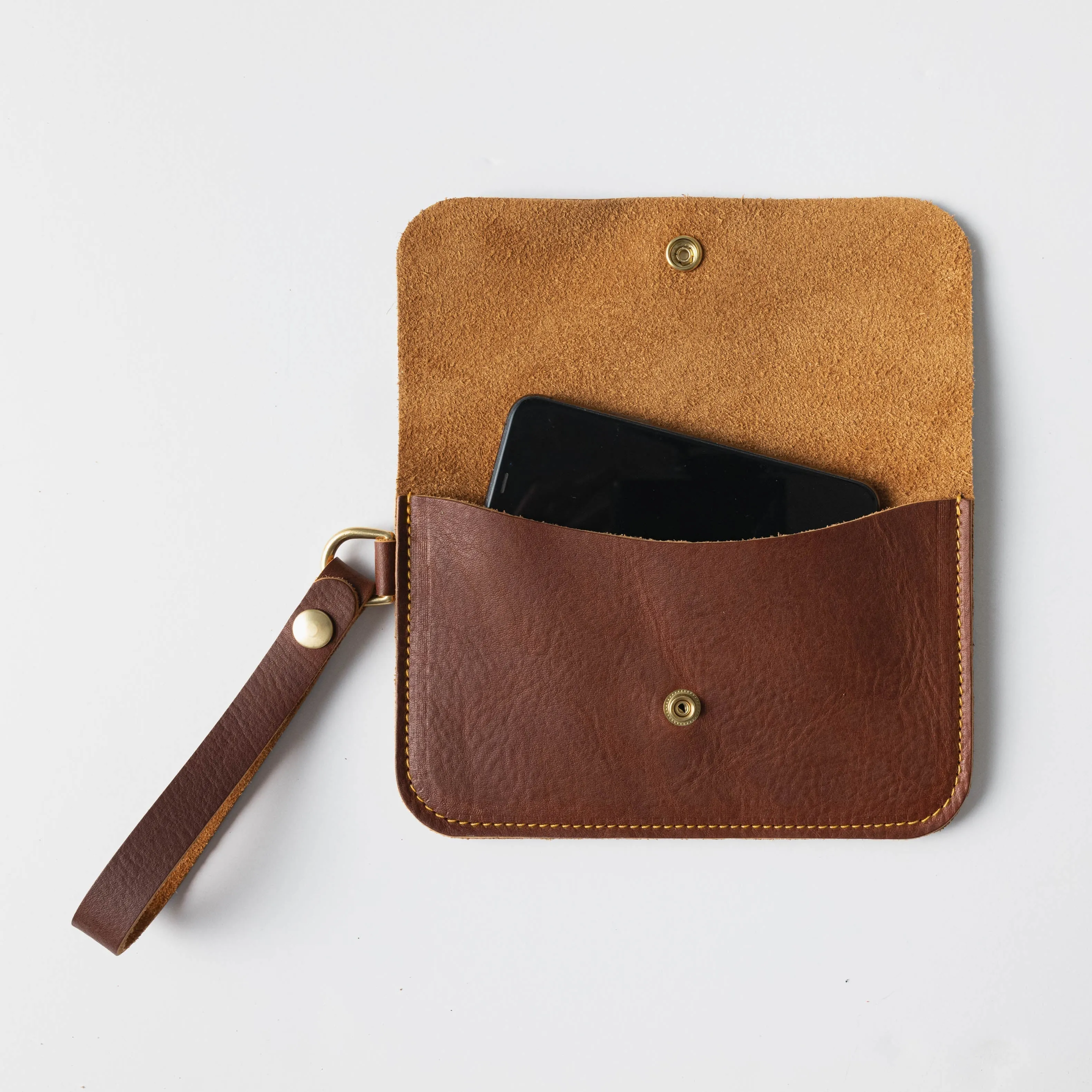 Brown Kodiak Wristlet Clutch