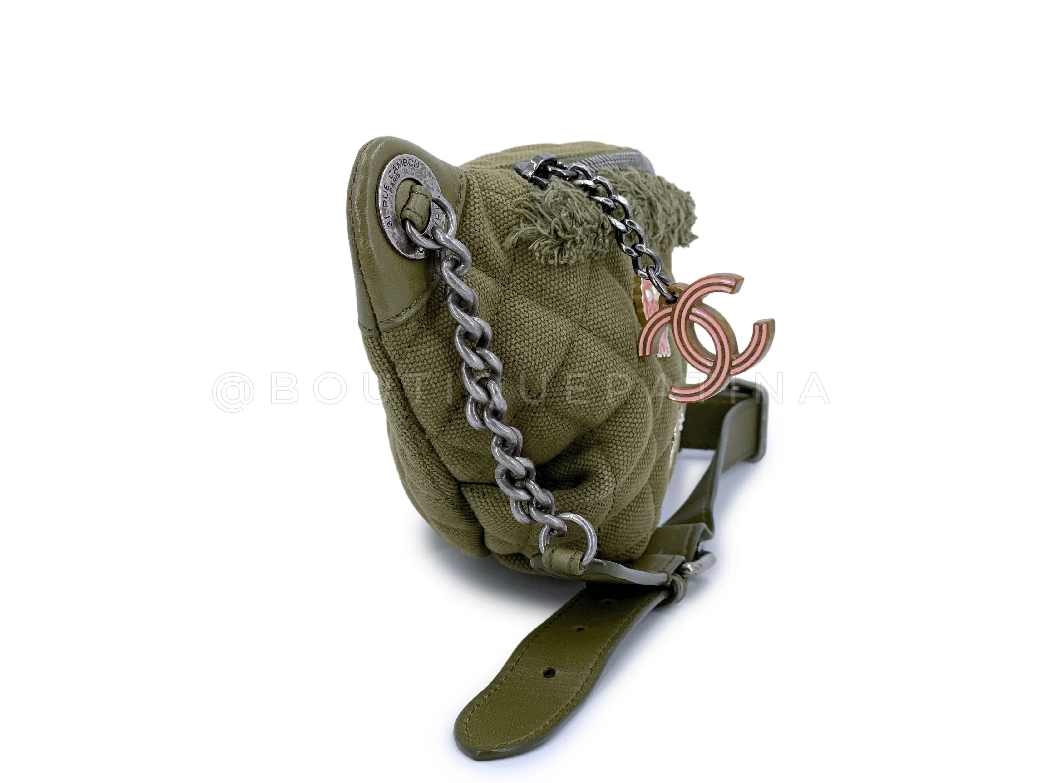 Chanel 17C Coco Cuba Khaki Banane Fanny Pack Belt Bag RHW