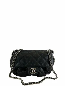 Chanel Black Leather Chain Flap Crossbody