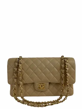 Chanel Cream Caviar Leather Medium Classic Double Flap