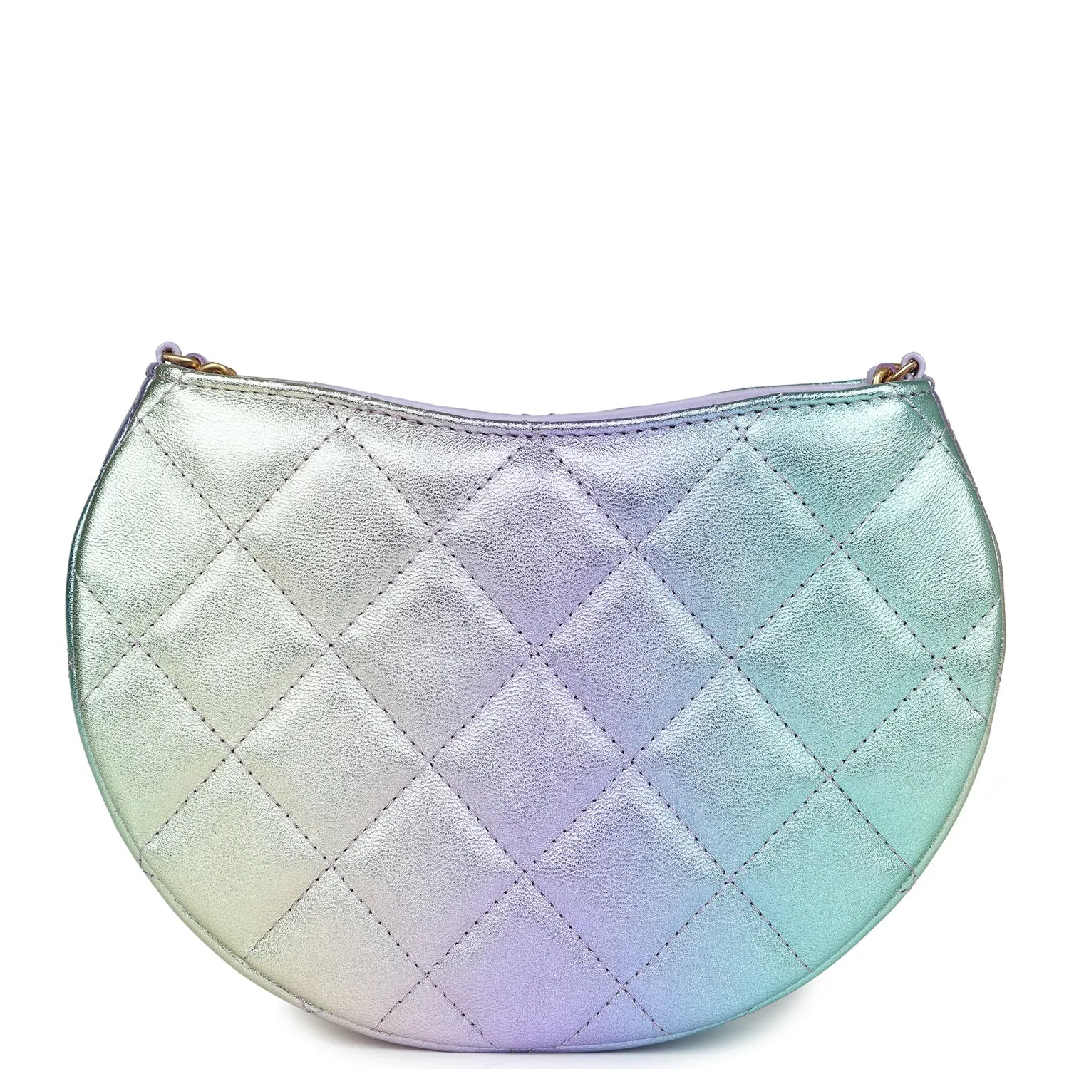 Chanel Mini Hobo Bag Rainbow Metallic Lambskin Antique Gold Hardware