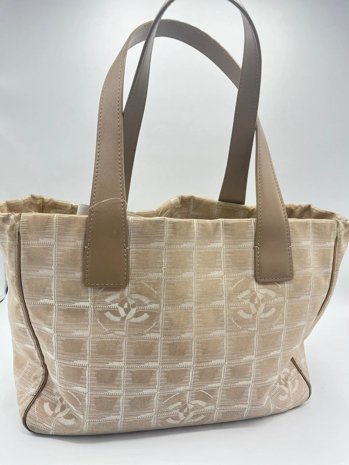 Chanel Nylon Travel Line Tote Ivory Handbag