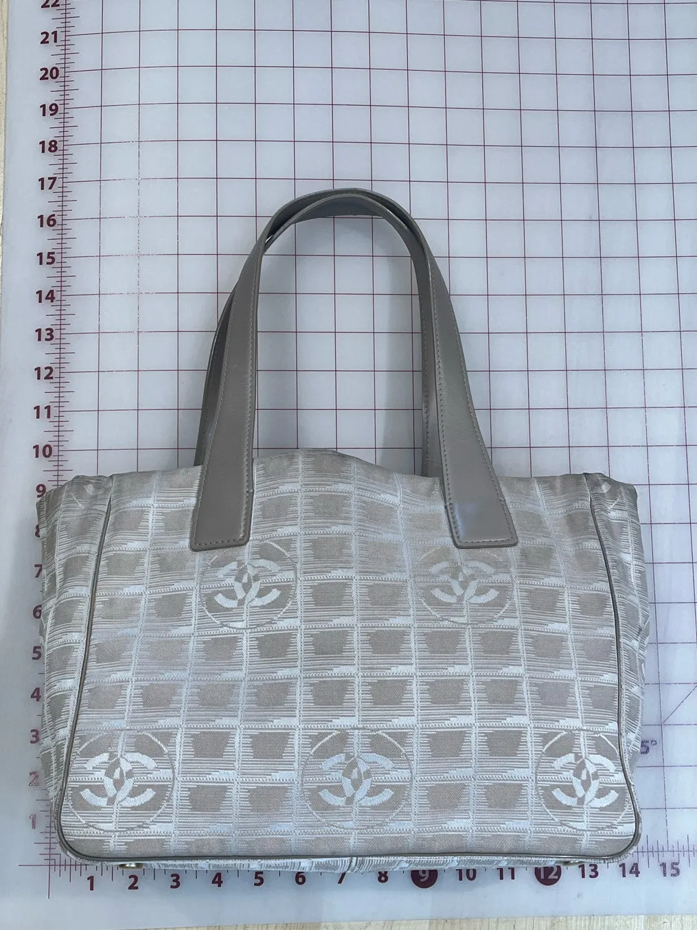 Chanel Nylon Travel Line Tote Ivory Handbag