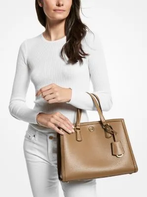 Chantal Medium Pebbled Leather Satchel