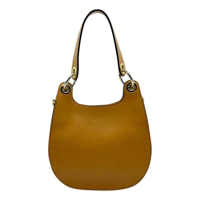 Chloé Medium Tess Brown Leather Shoulder Bag