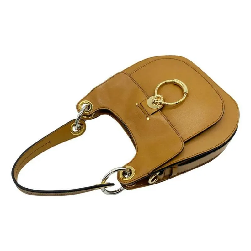 Chloé Medium Tess Brown Leather Shoulder Bag