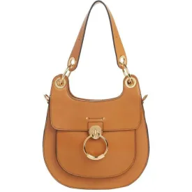 Chloé Medium Tess Brown Leather Shoulder Bag