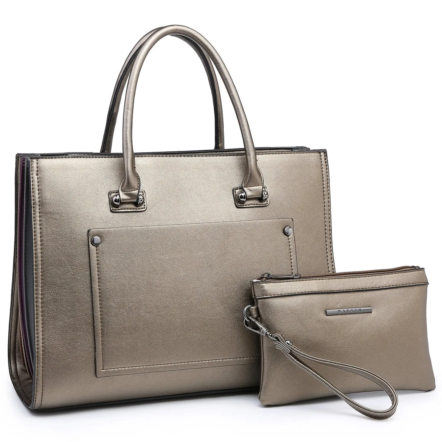 Classic Top Handle Handbag with Matching Wallet