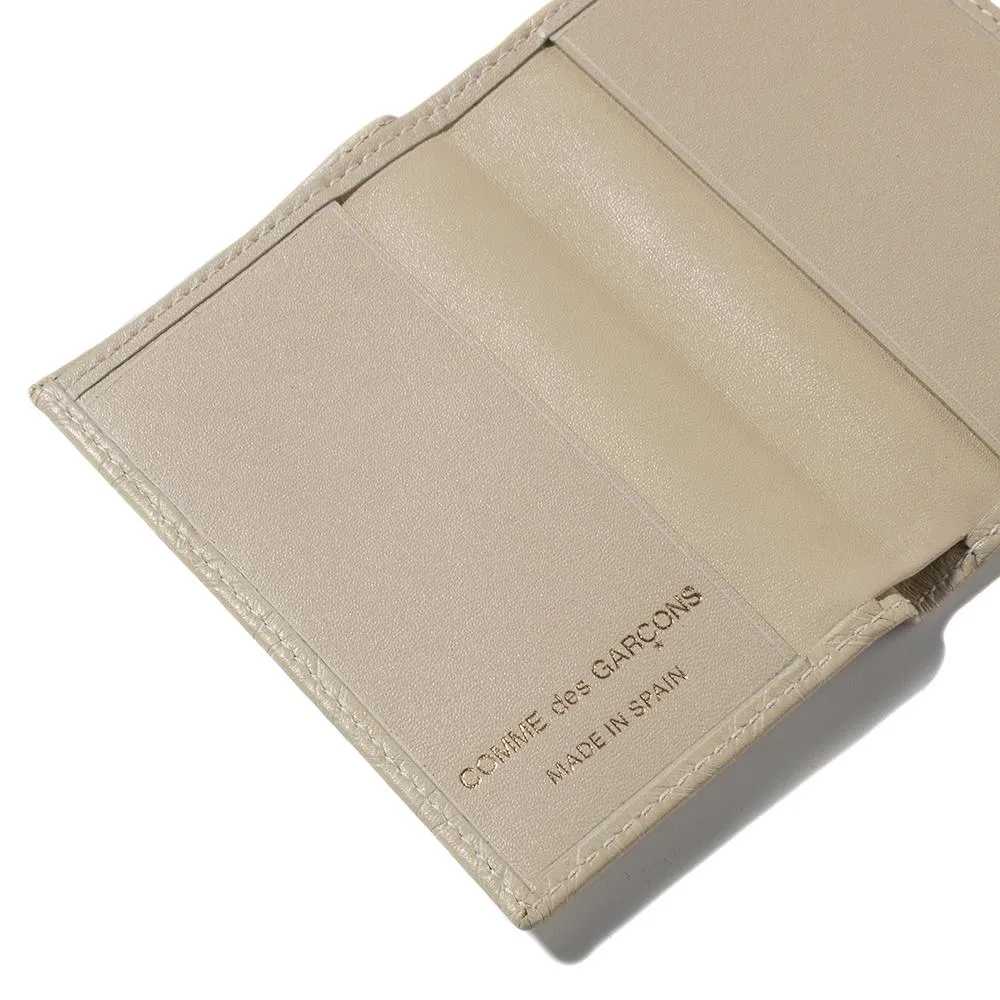 COMME des GARÇONS SA640E Embossed Leather Wallet / Off White