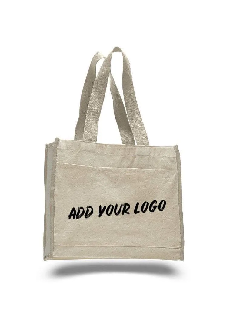 CUSTOM HEAVY CANVAS TOTE BAG WITH COLORED TRIM