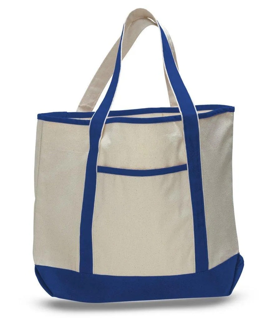 CUSTOM JUMBO SIZE HEAVY CANVAS DELUXE TOTE BAG