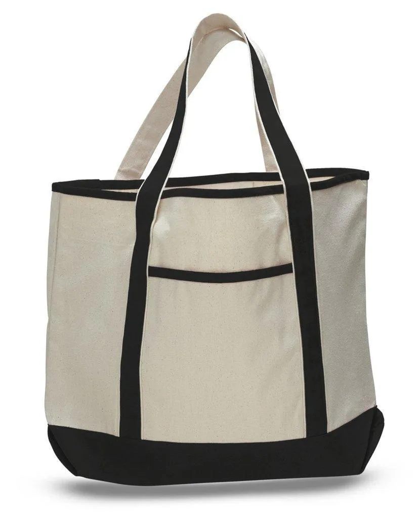 CUSTOM JUMBO SIZE HEAVY CANVAS DELUXE TOTE BAG