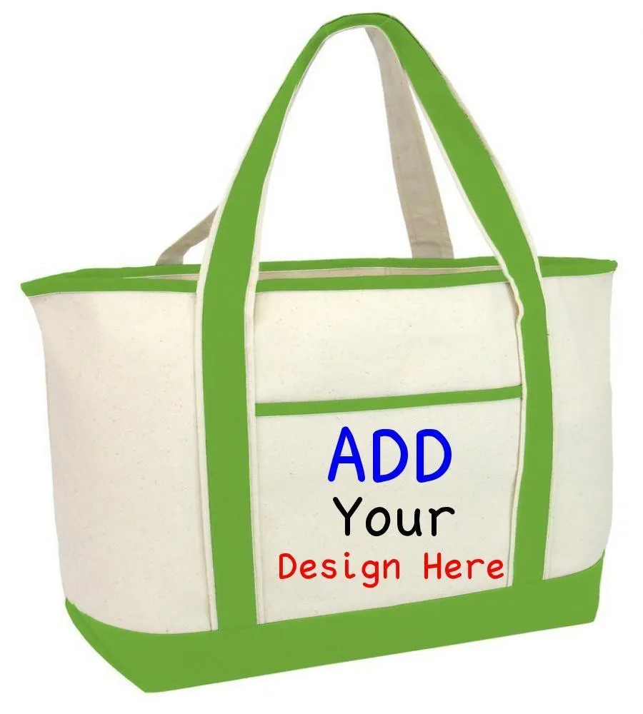 CUSTOM JUMBO SIZE HEAVY CANVAS DELUXE TOTE BAG