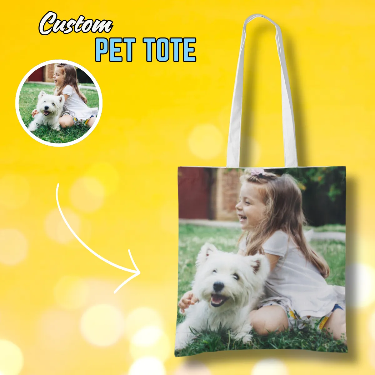 Custom Pet Picture Premium Tote Bag