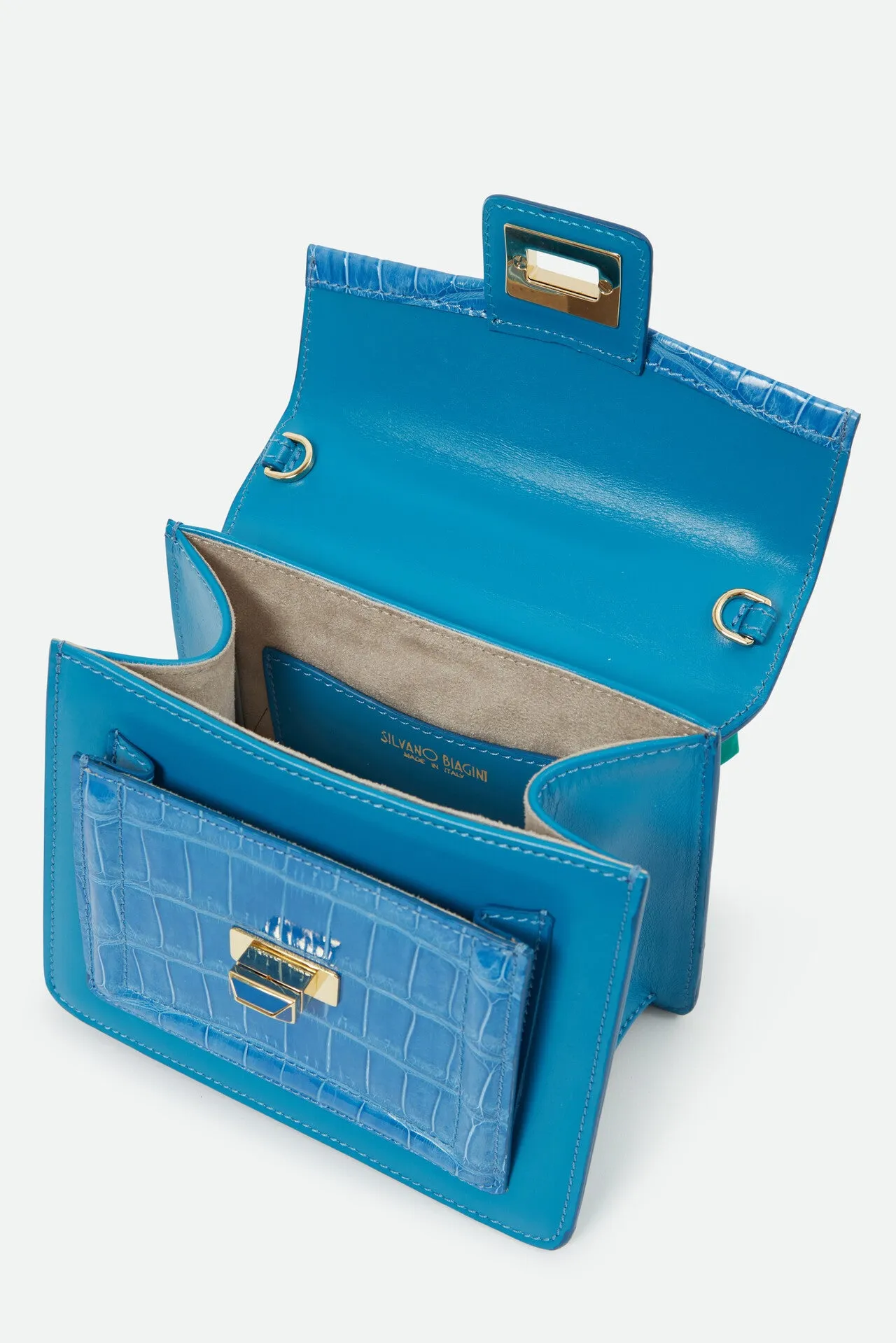 DIVINA SMALL HANDBAG IN MEDITERRANEAN BLUE