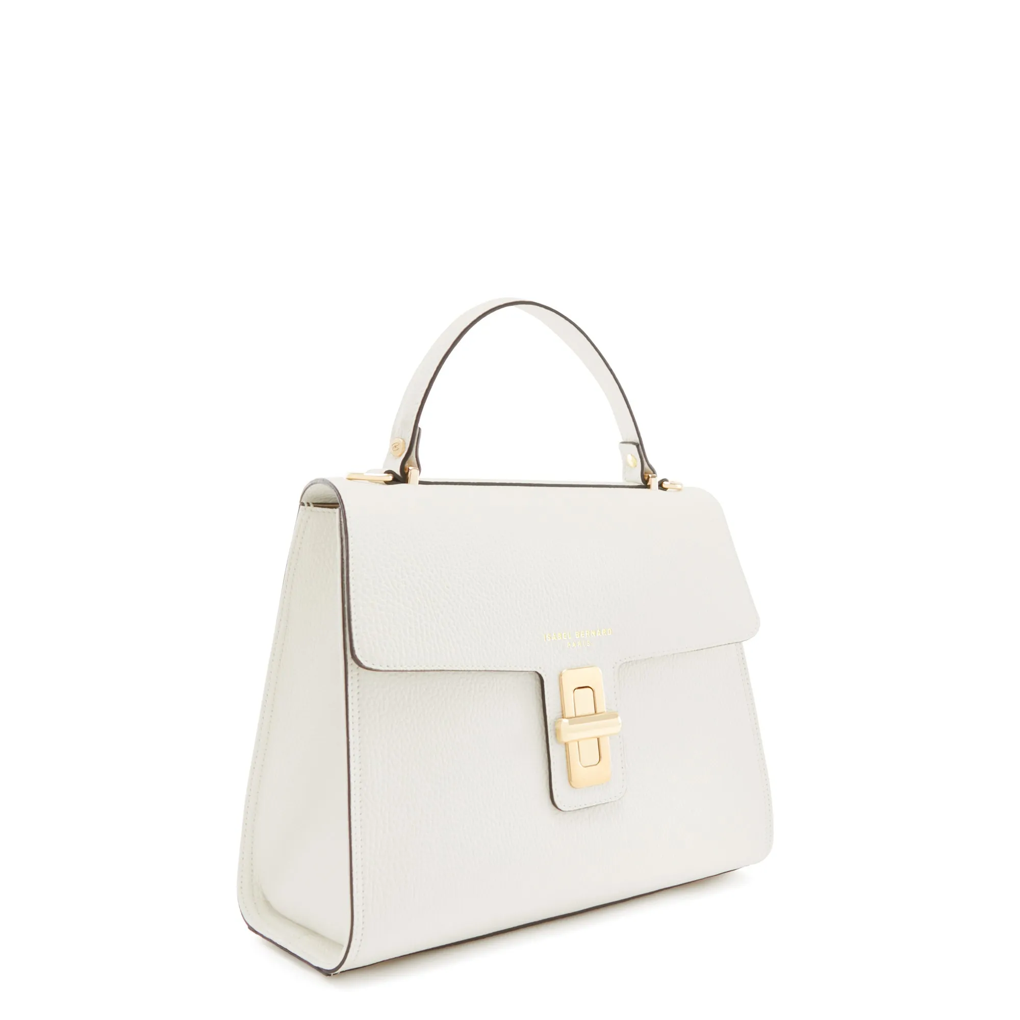 Femme Forte Simone Midi white leather handbag calfskin leather