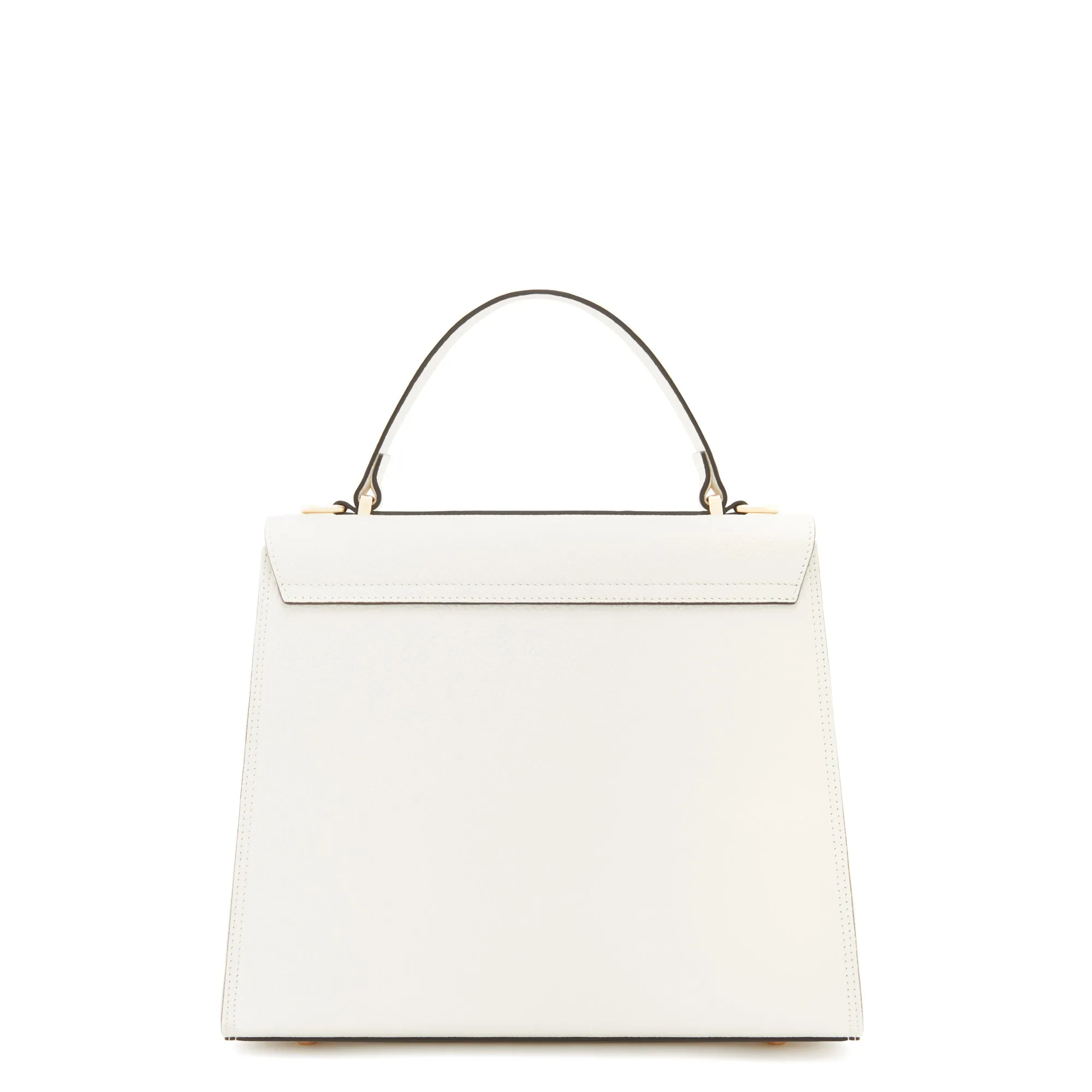 Femme Forte Simone Midi white leather handbag calfskin leather