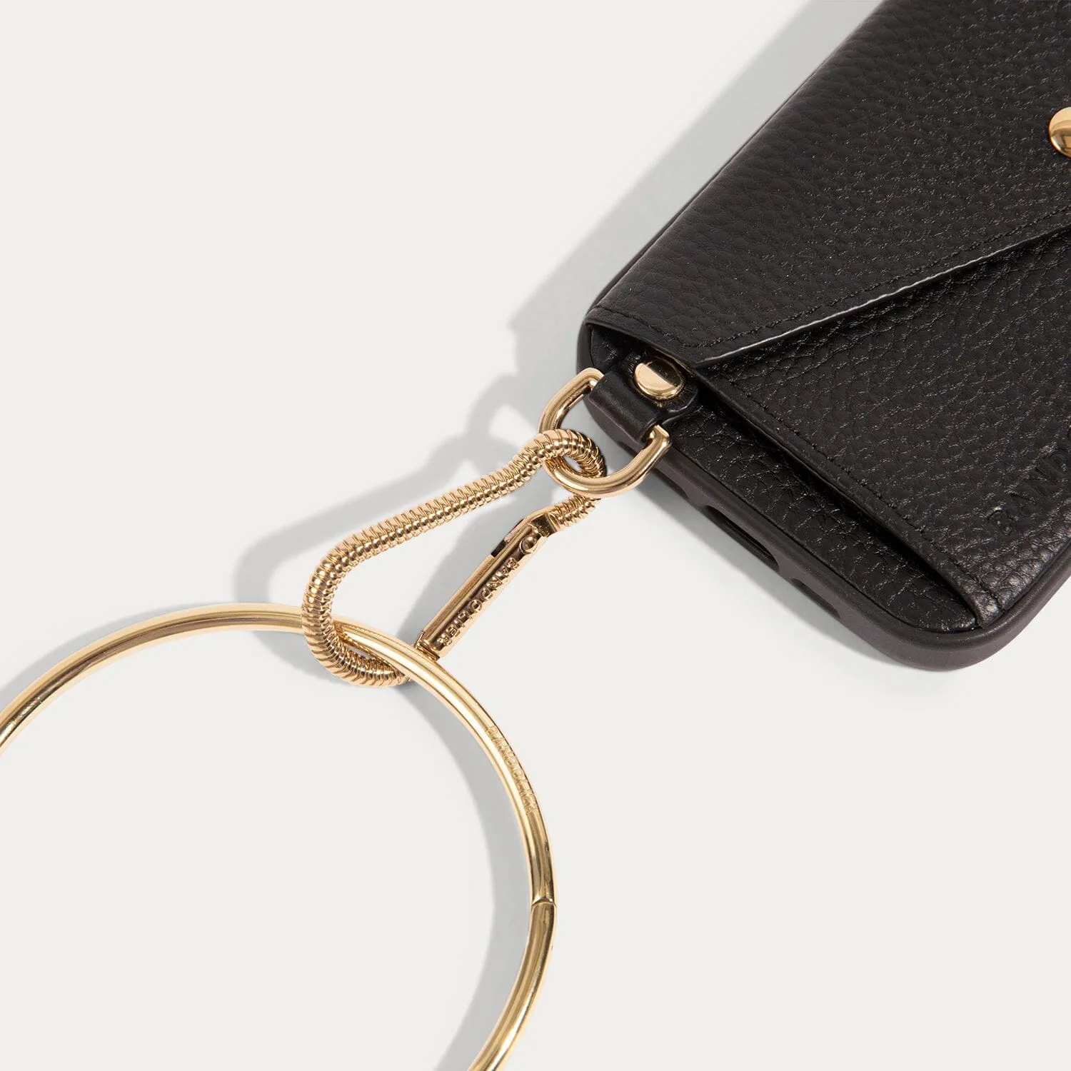 Gigi O-ring Wristlet - Black/Gold