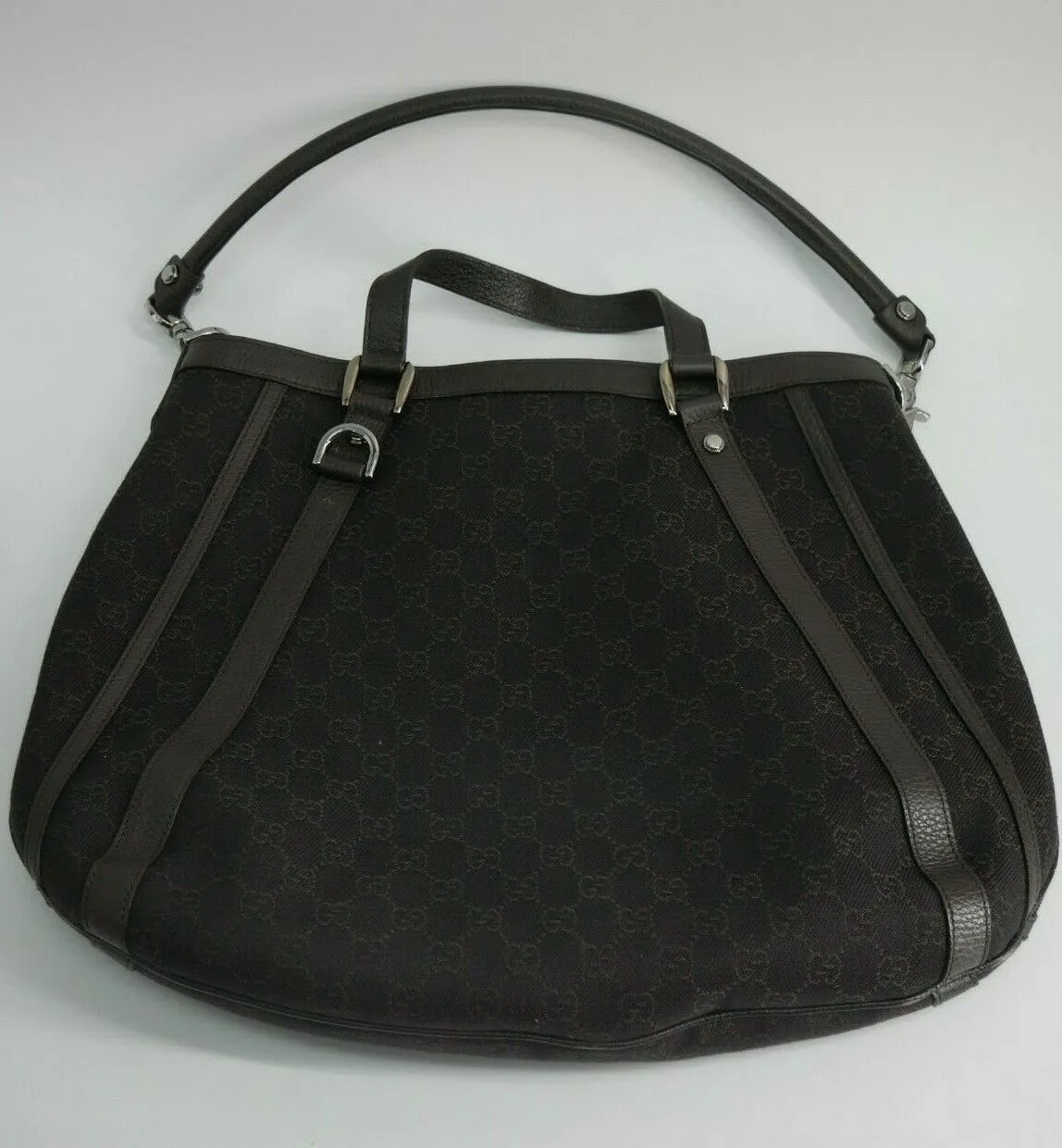 GUCCI Brown GG Canvas Abbey Hobo Bag 268641