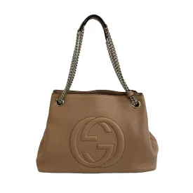 GUCCI - GG Medium Soho Chain Shoulder Bag - Rose Beige w/ Tassel