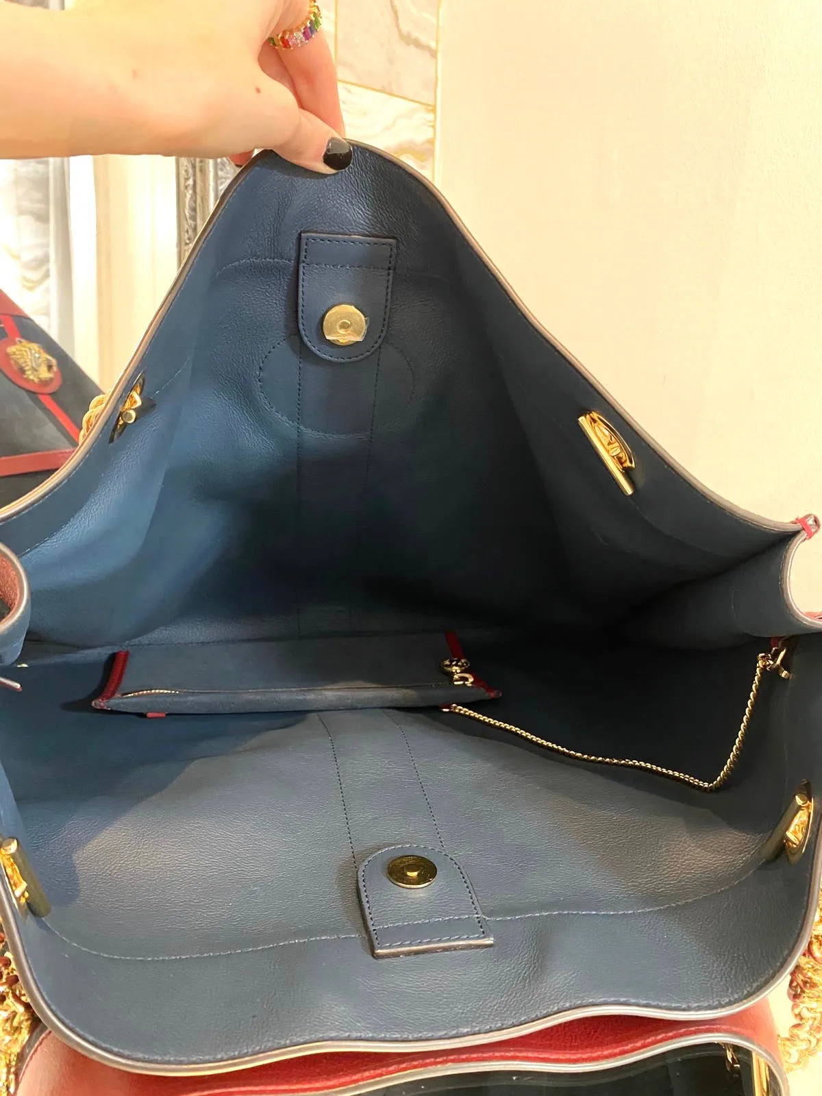 Gucci Rajah Large Suede Shopper Bag