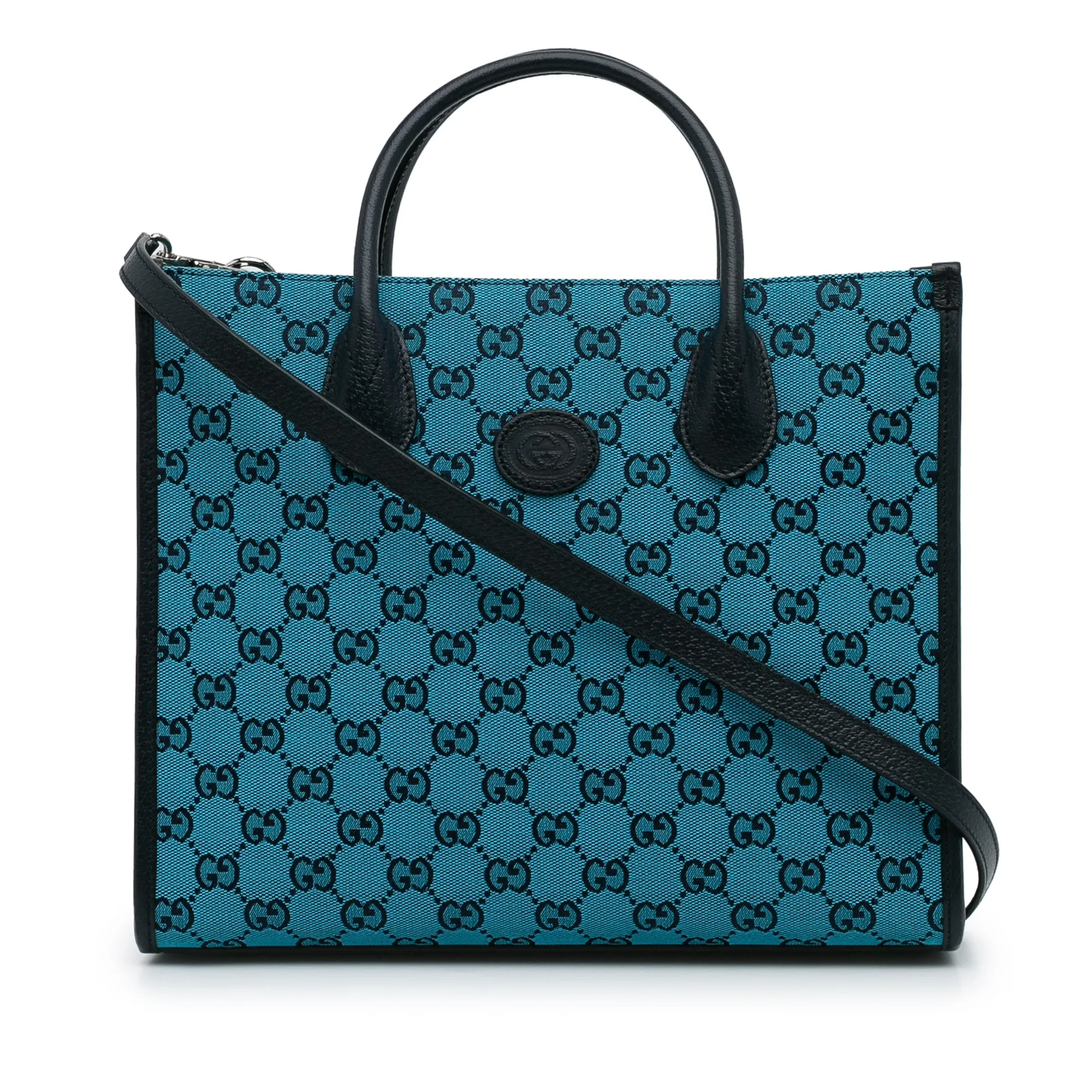 Gucci Tote Bag Blue GG Canvas