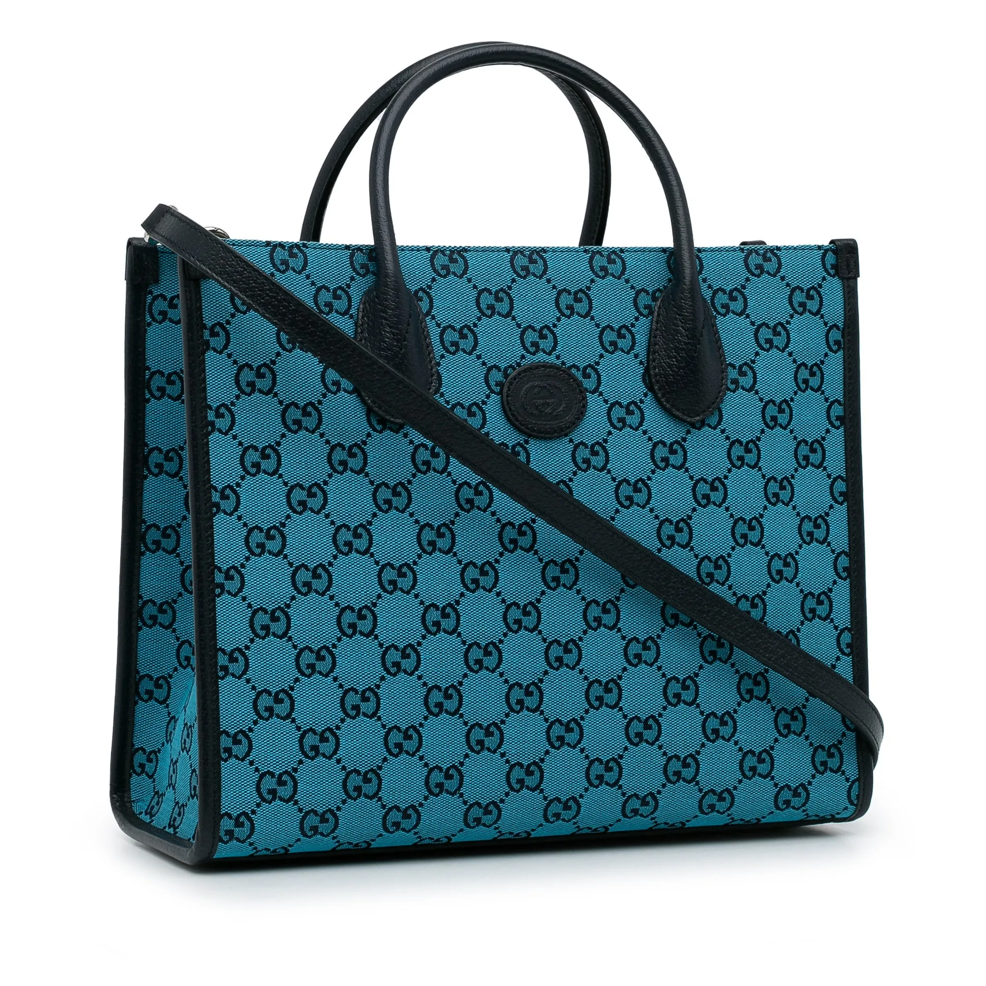 Gucci Tote Bag Blue GG Canvas