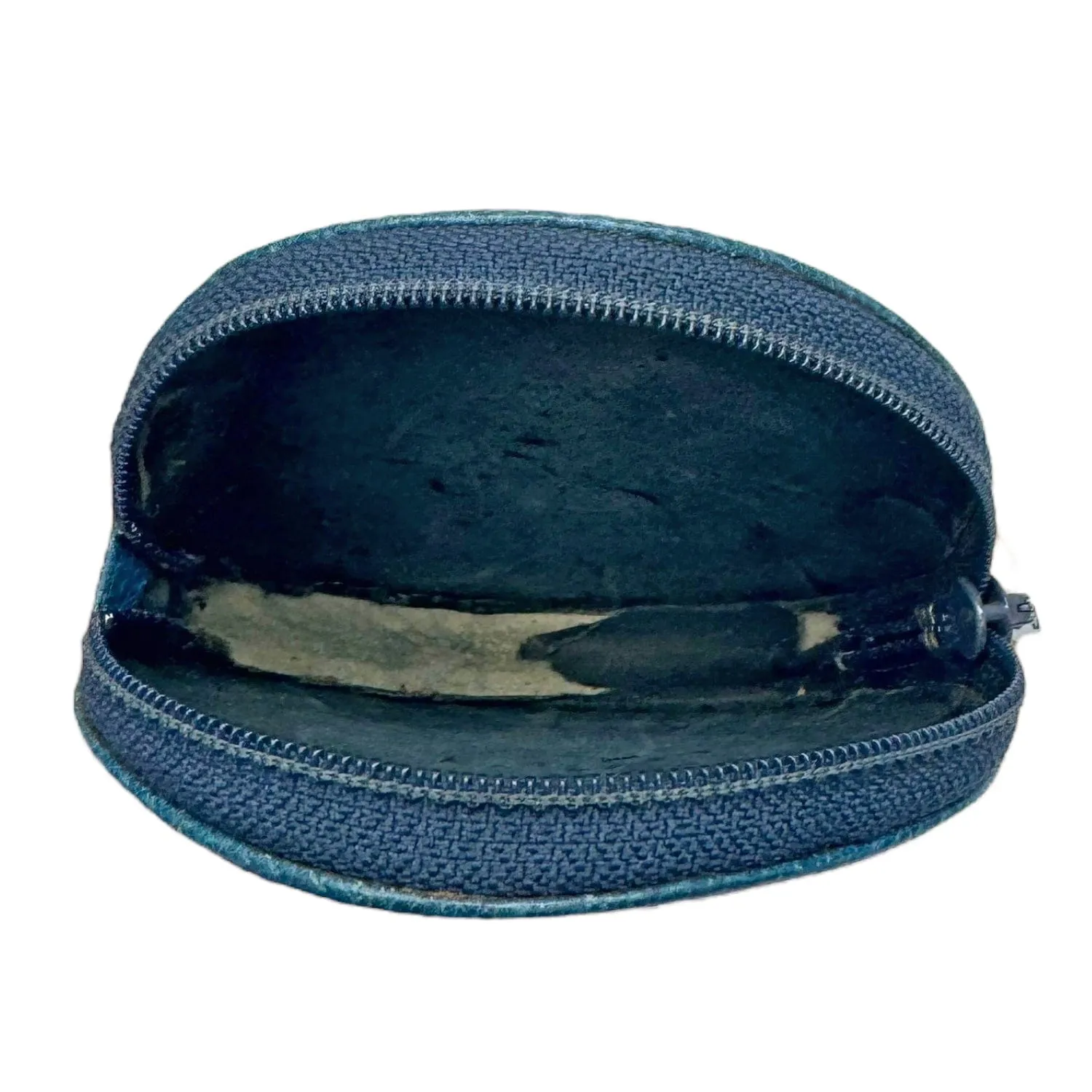 GUCCI Vintage Leather Round Coin Purse - Blue