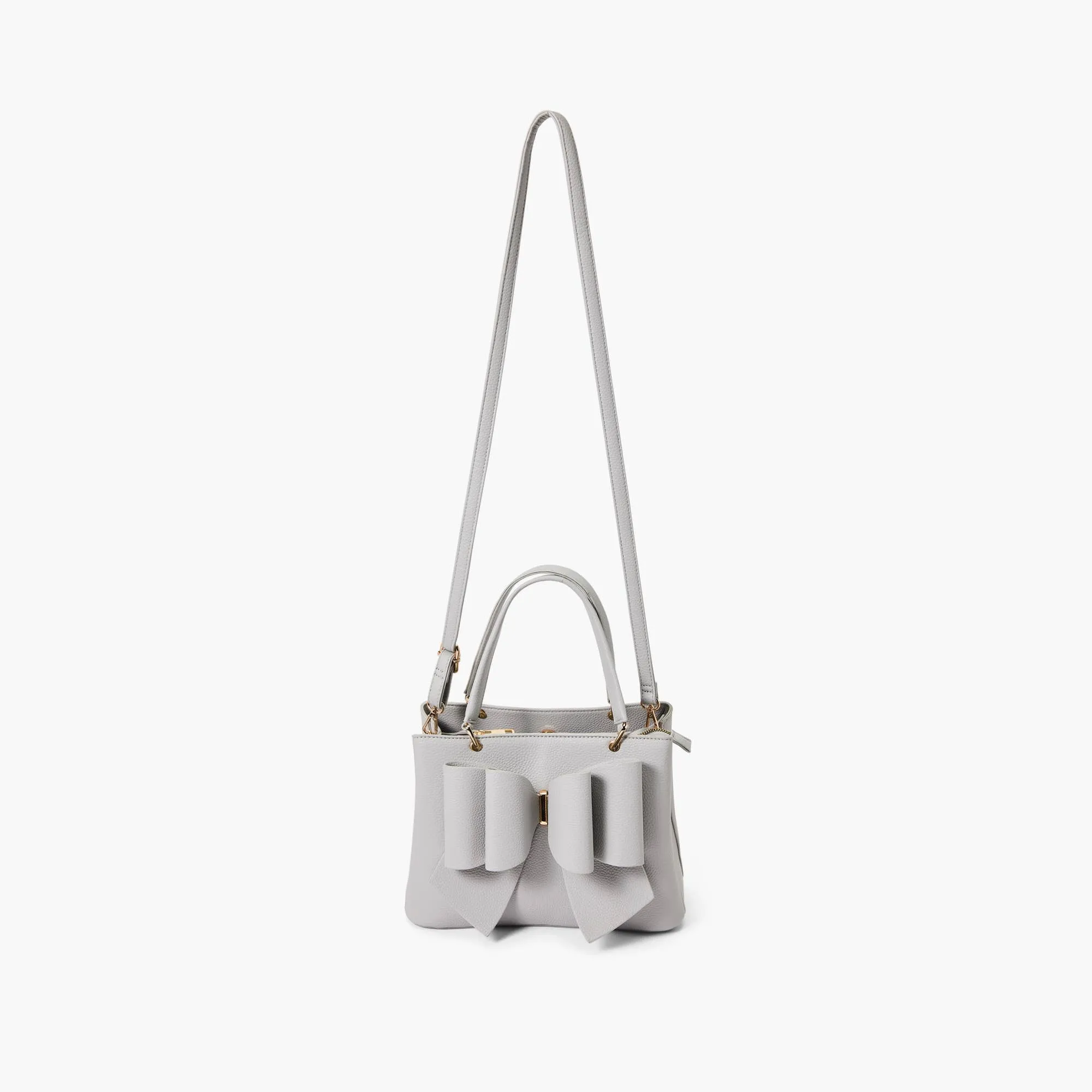 Instant Shipping! Jenna Bow Satchel: Light Grey