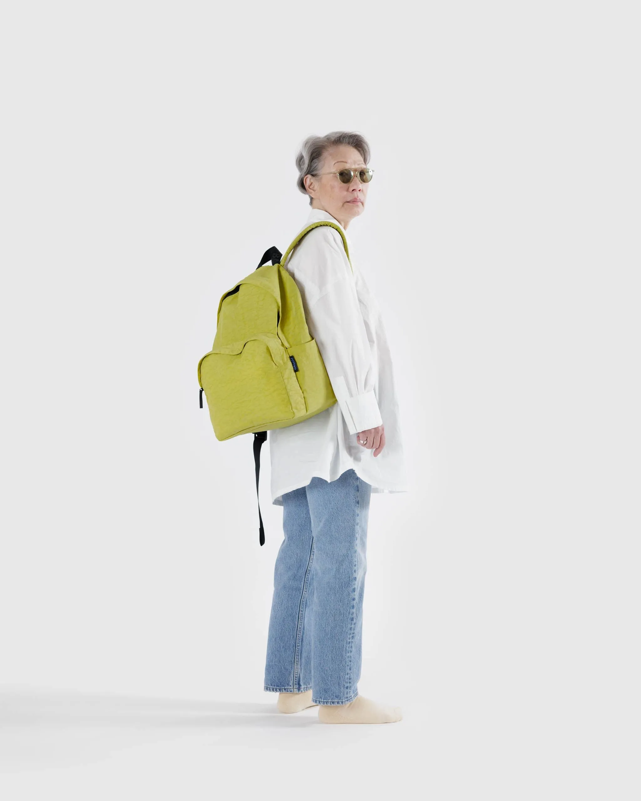 Large Nylon Backpack - Lemongrass